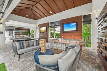 Courtyard & entertainment center